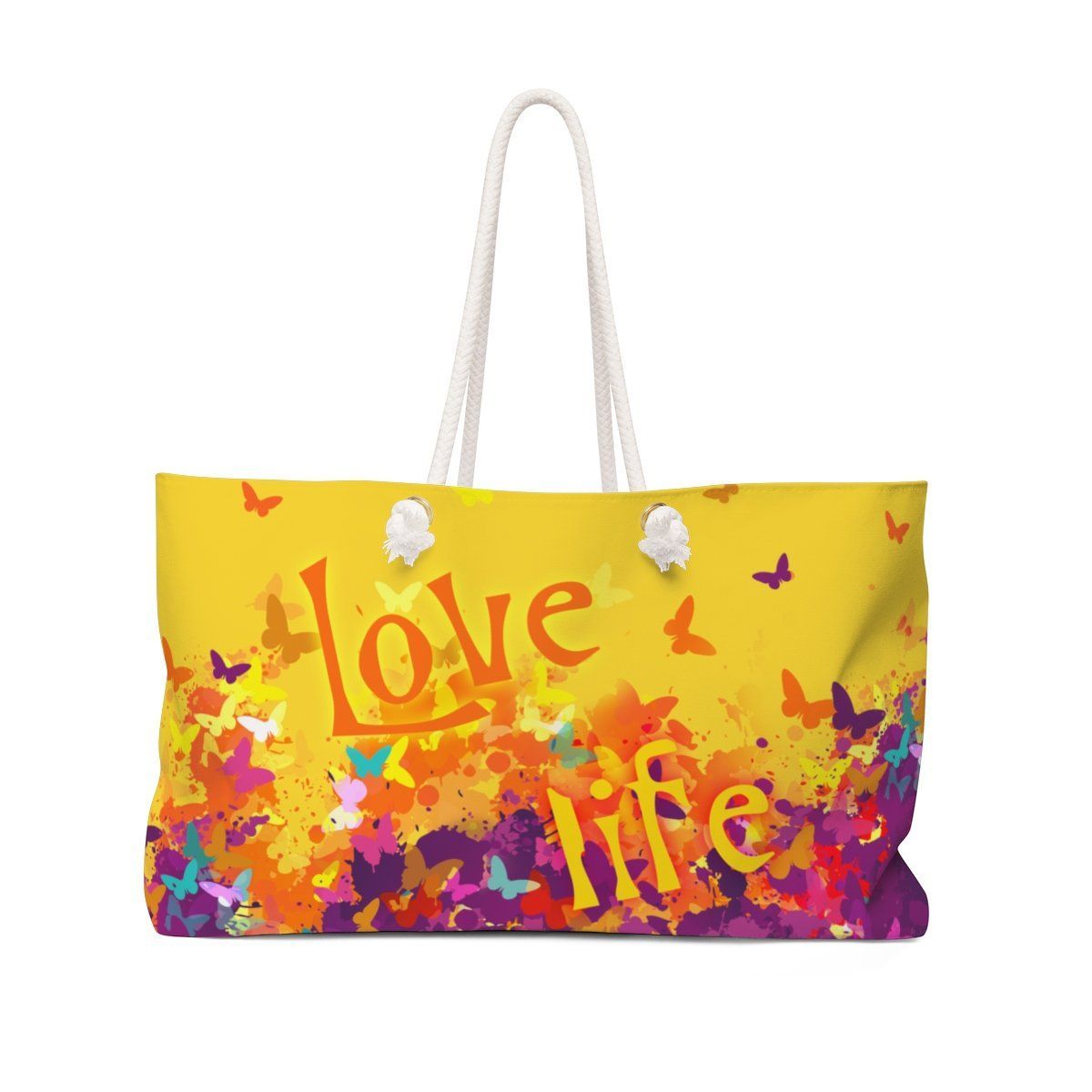 Love Life and Butterfly Weekender Bag