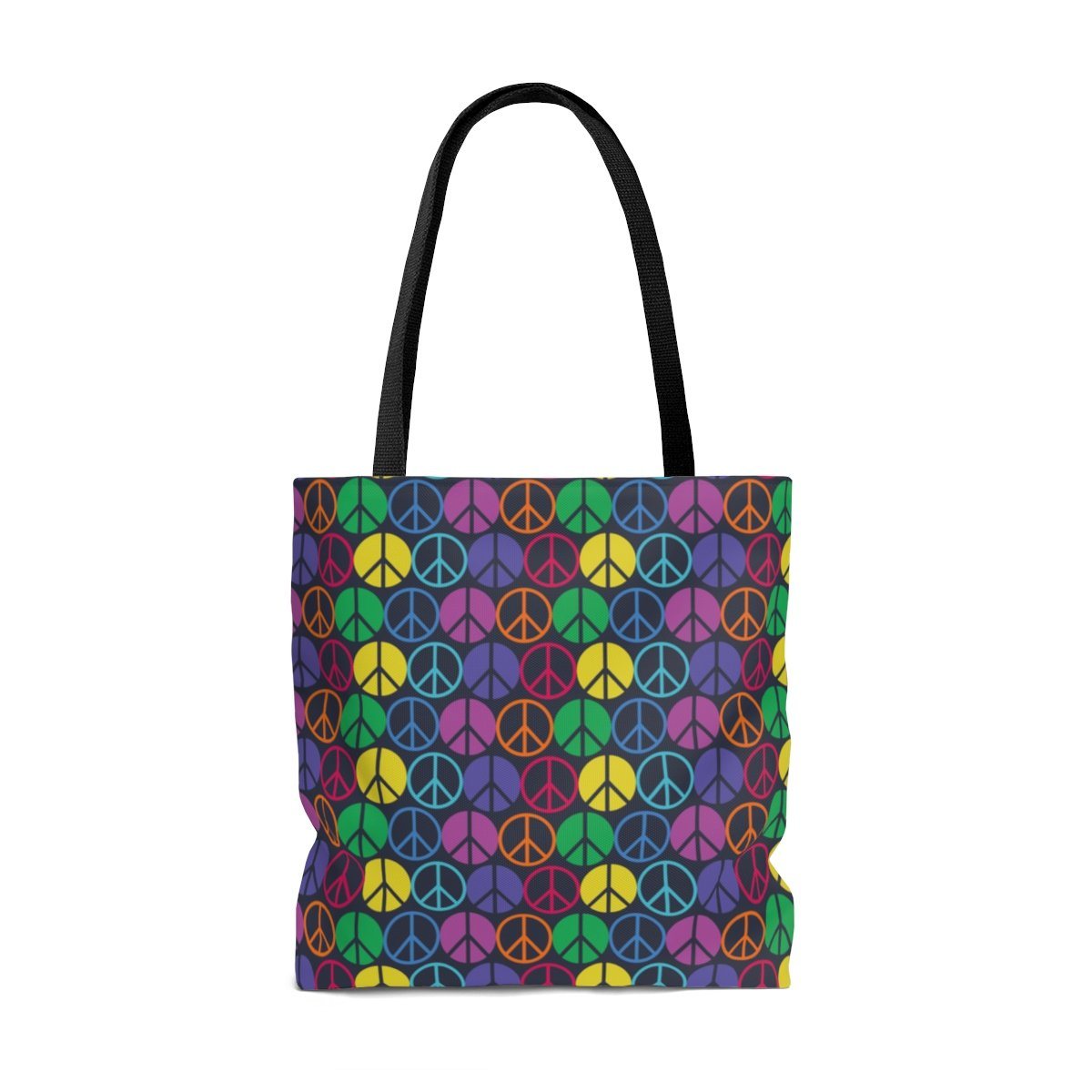Peace Sign Pattern AOP Tote Bag Bags Printify