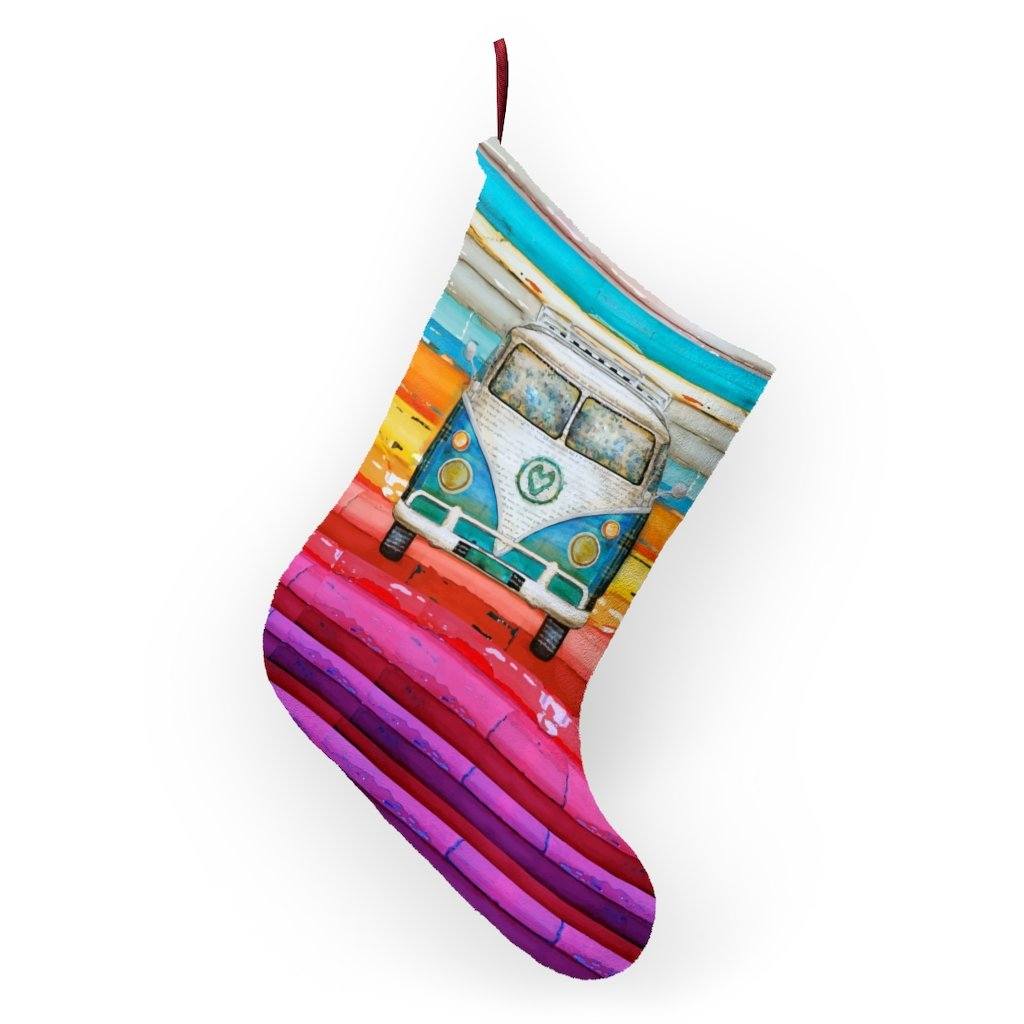 Hippie Van - Christmas Stockings Home Decor Printify