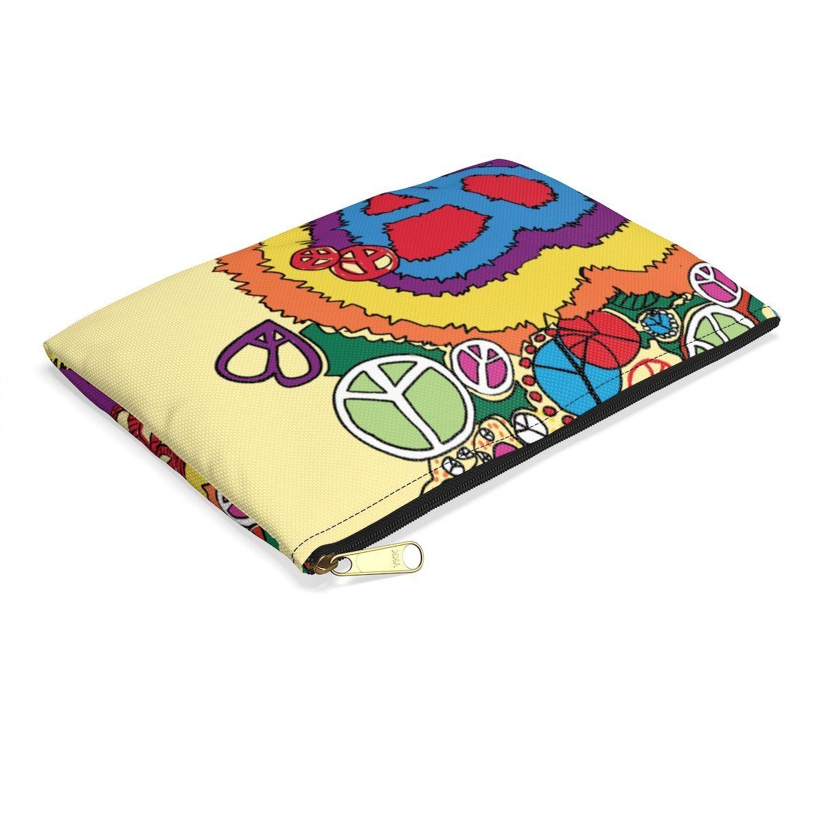 Peace Love Accessory Pouch Bags Printify