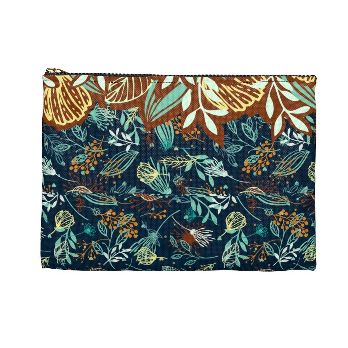 Boho Floral Accessory Pouch Bags Printify