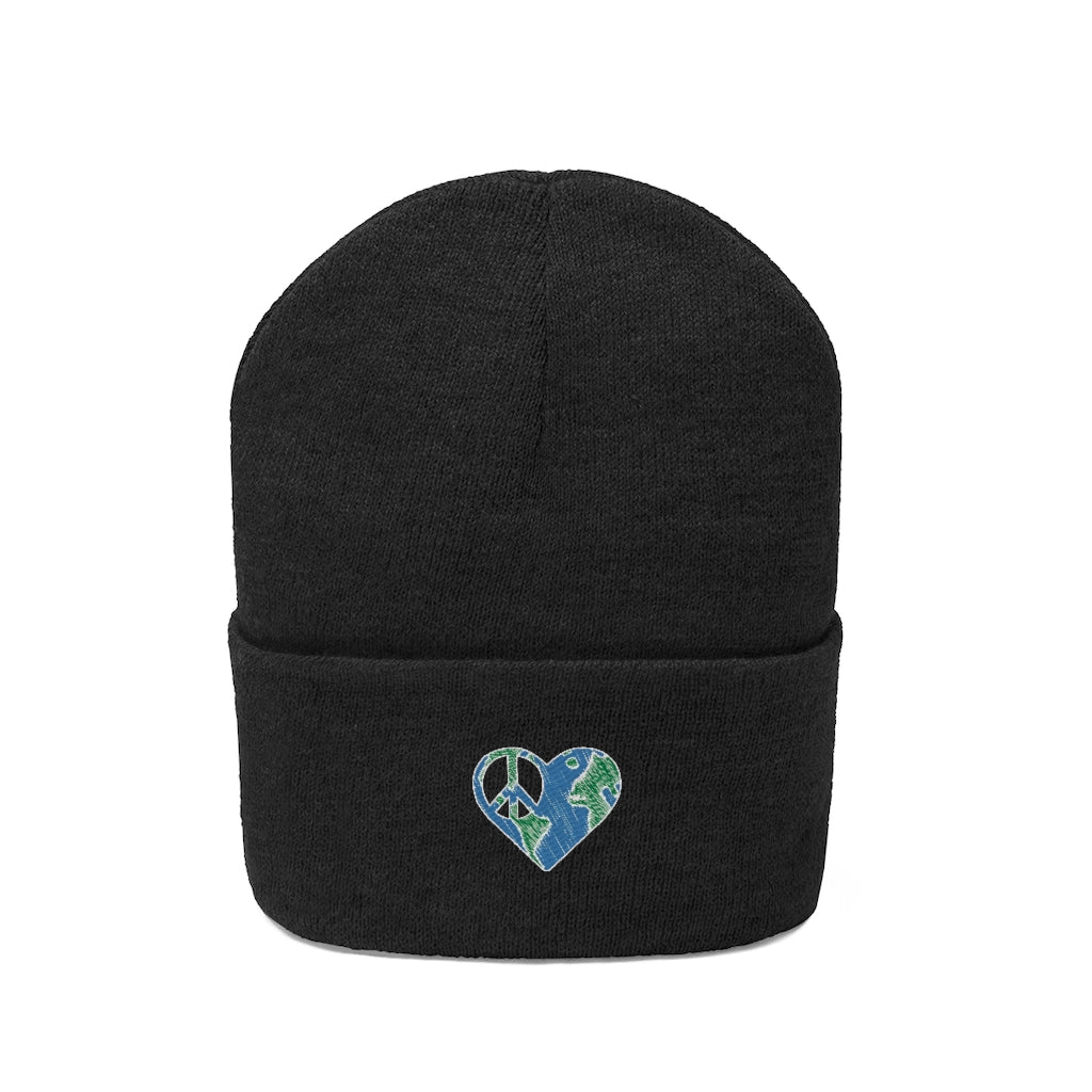 I heart peace- Knit Beanie