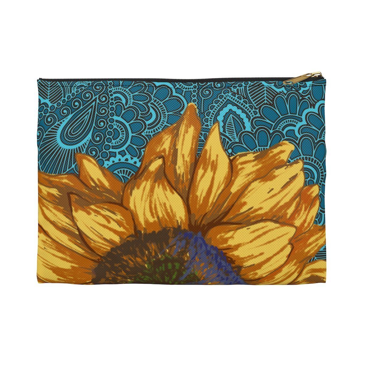 Sunny Day Accessory Pouch Bags Printify Small Black