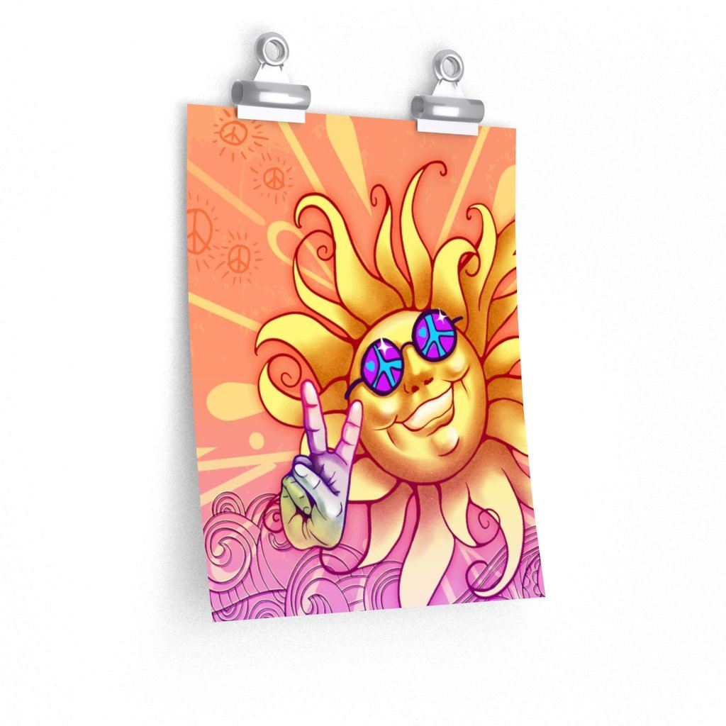 Sun Peace Out - Premium Matte vertical posters Poster Printify 9'' Γ 11'' CG matt