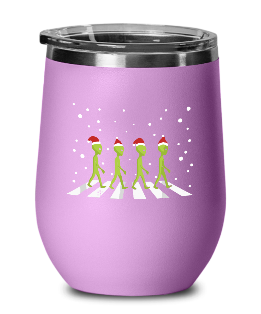 Aliens Crossing Street- Christmas- Tumbler Cup