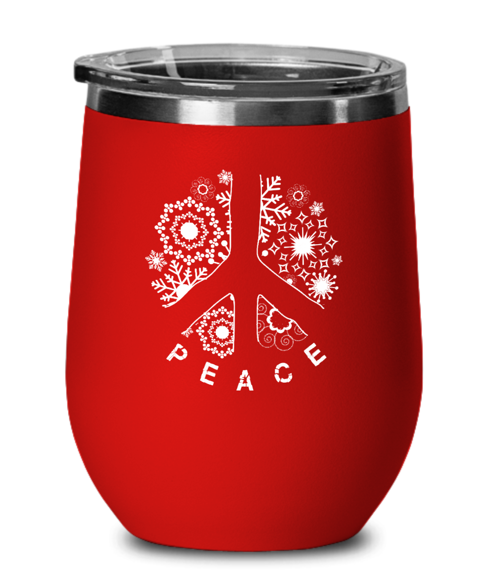 Snow Peace Sign- Tumbler Cup