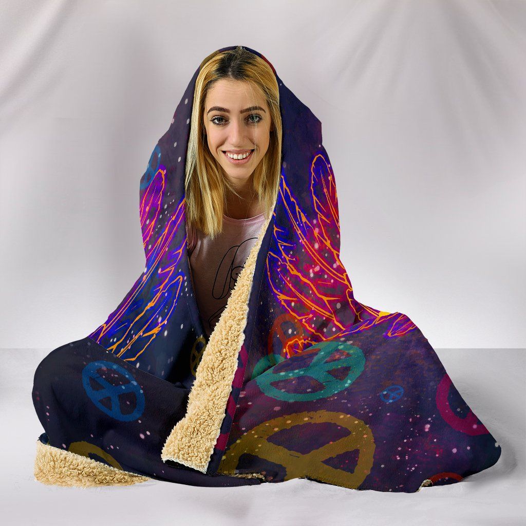 PEACE WINGS - HOODED BLANKET Heyjude Shoppe