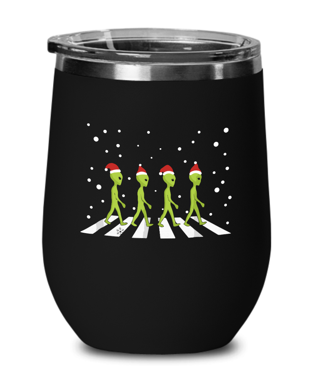 Aliens Crossing Street- Christmas- Tumbler Cup