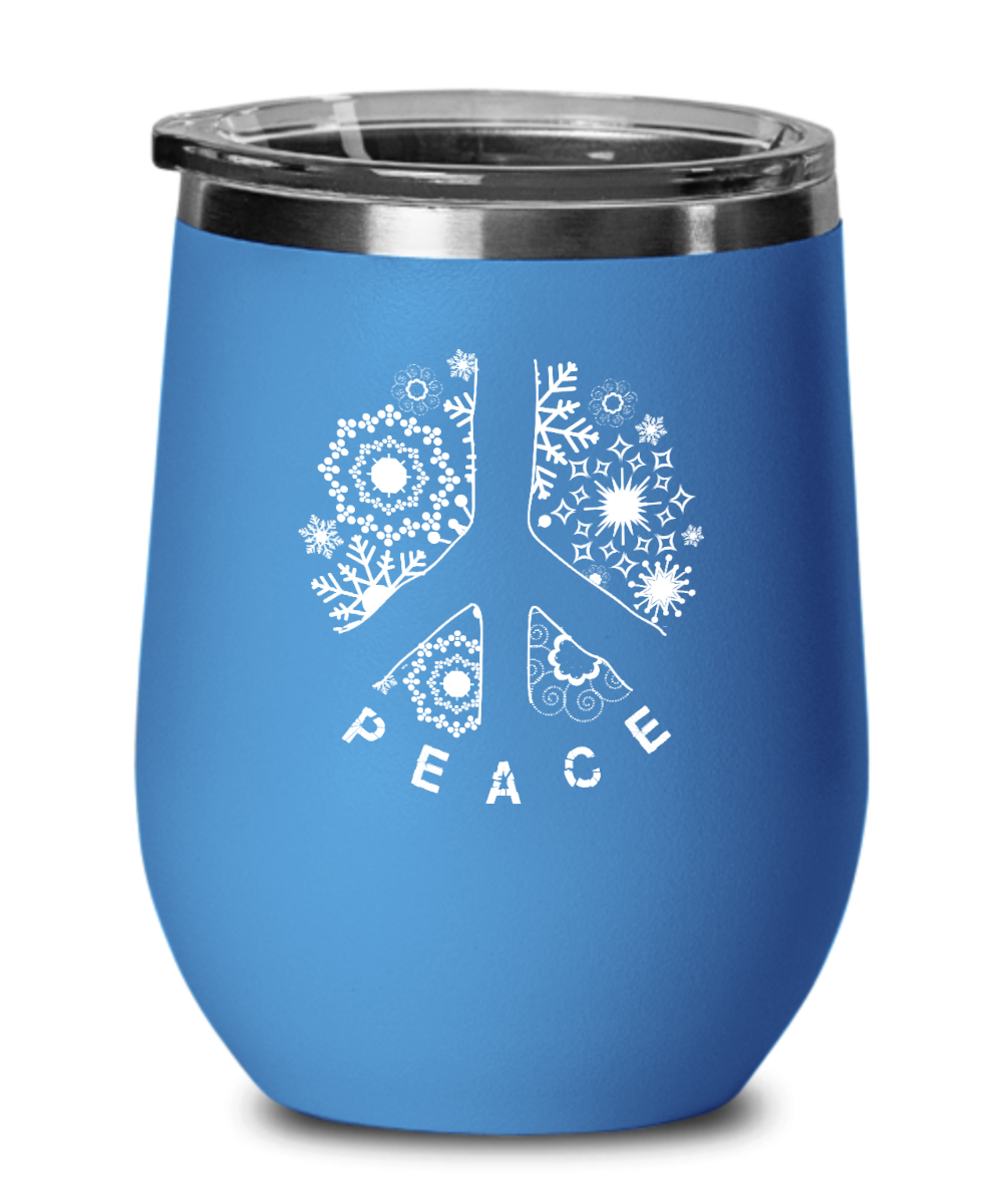 Snow Peace Sign- Tumbler Cup