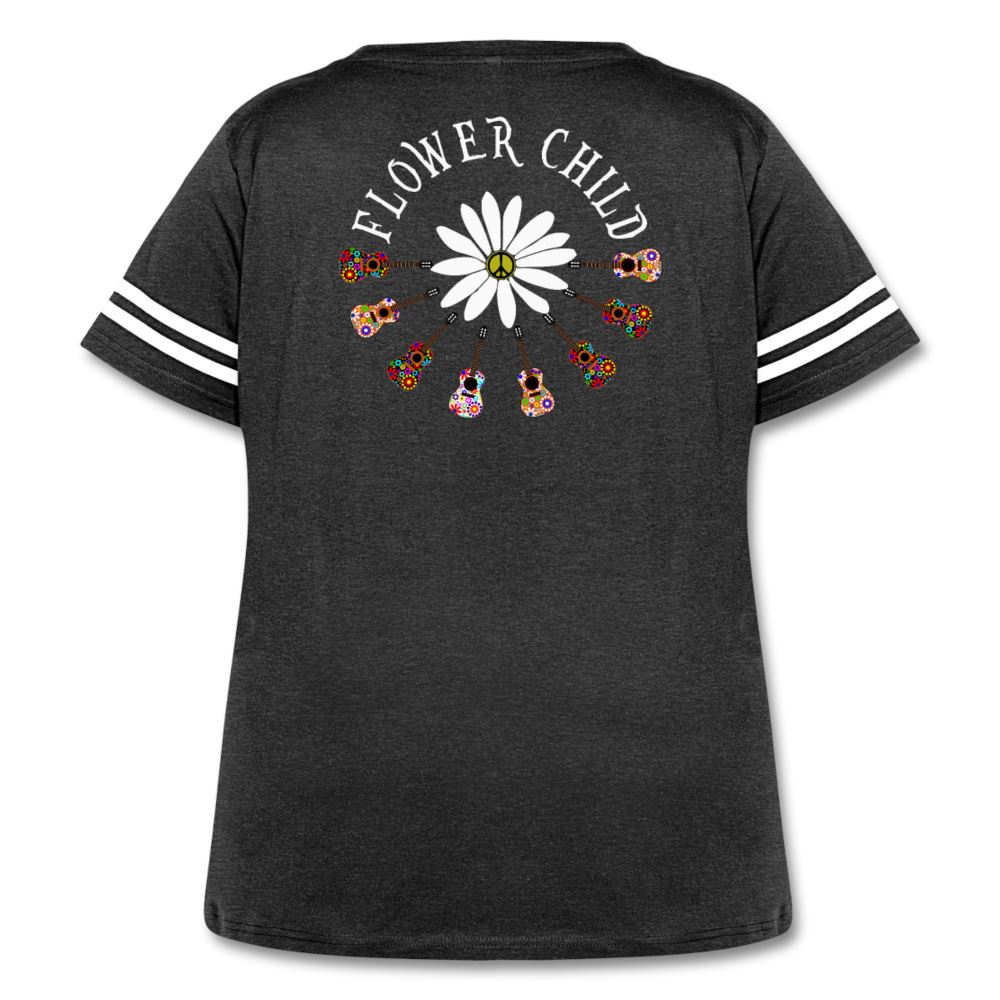 FLOWER CHILD - WOMEN'S CURVY VINTAGE SPORT T-SHIRT Women's Curvy Vintage Sport T-Shirt | LAT Apparel 3837 SPOD vintage grey 1 (14-16)