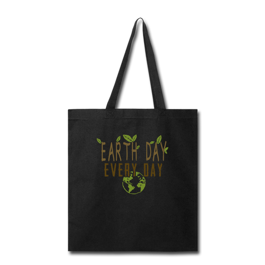 Earthday Every day-Tote Bag - black