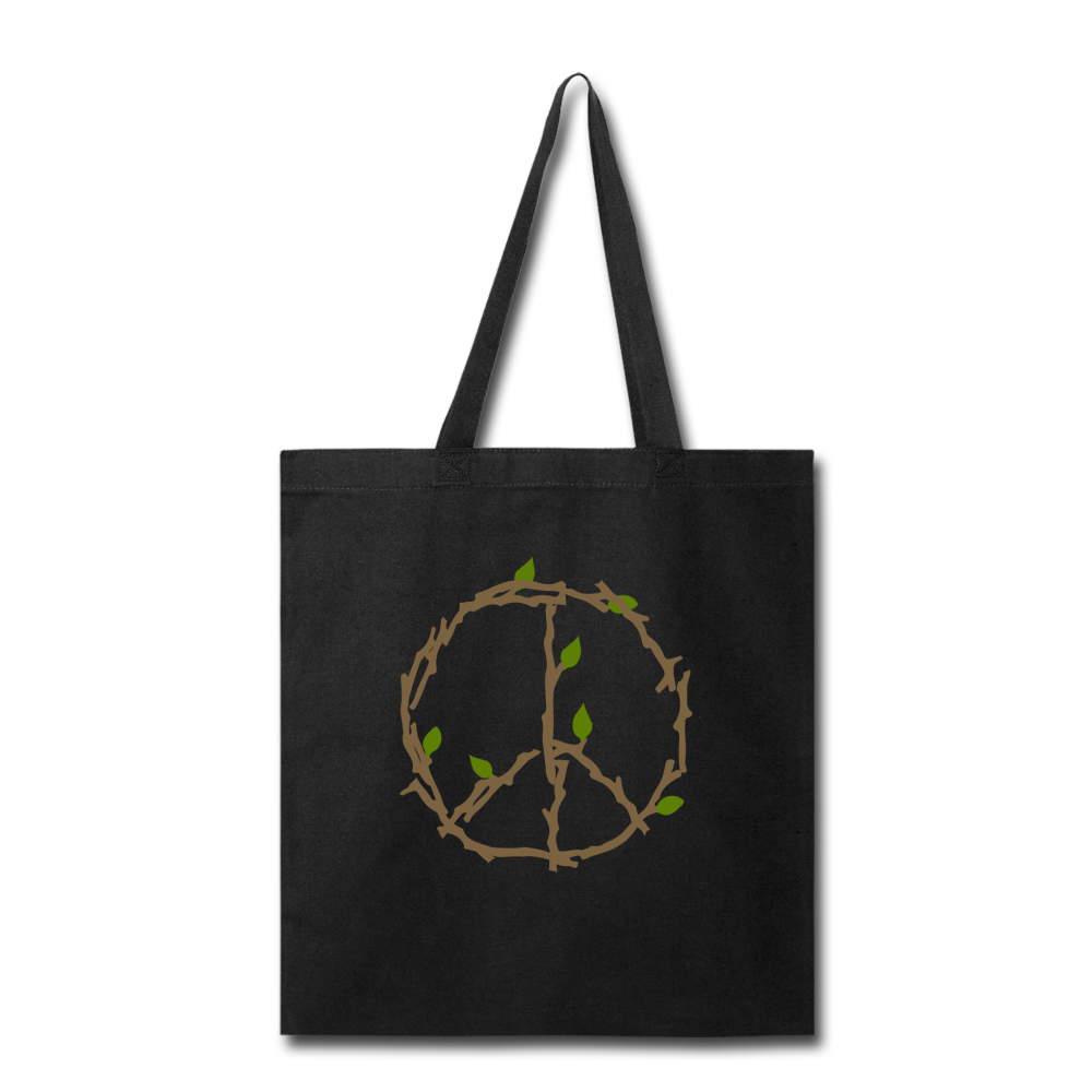 Branches And Leaves- Tote Bag - black