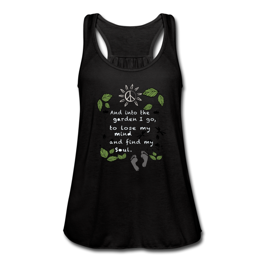 Into The Garden Women's Flowy Tank Top - black