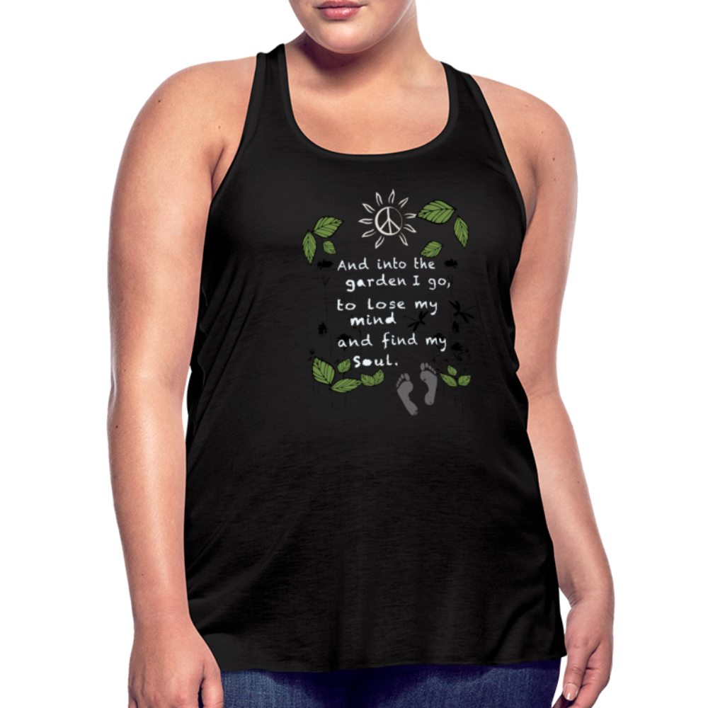 Into The Garden Women's Flowy Tank Top - black
