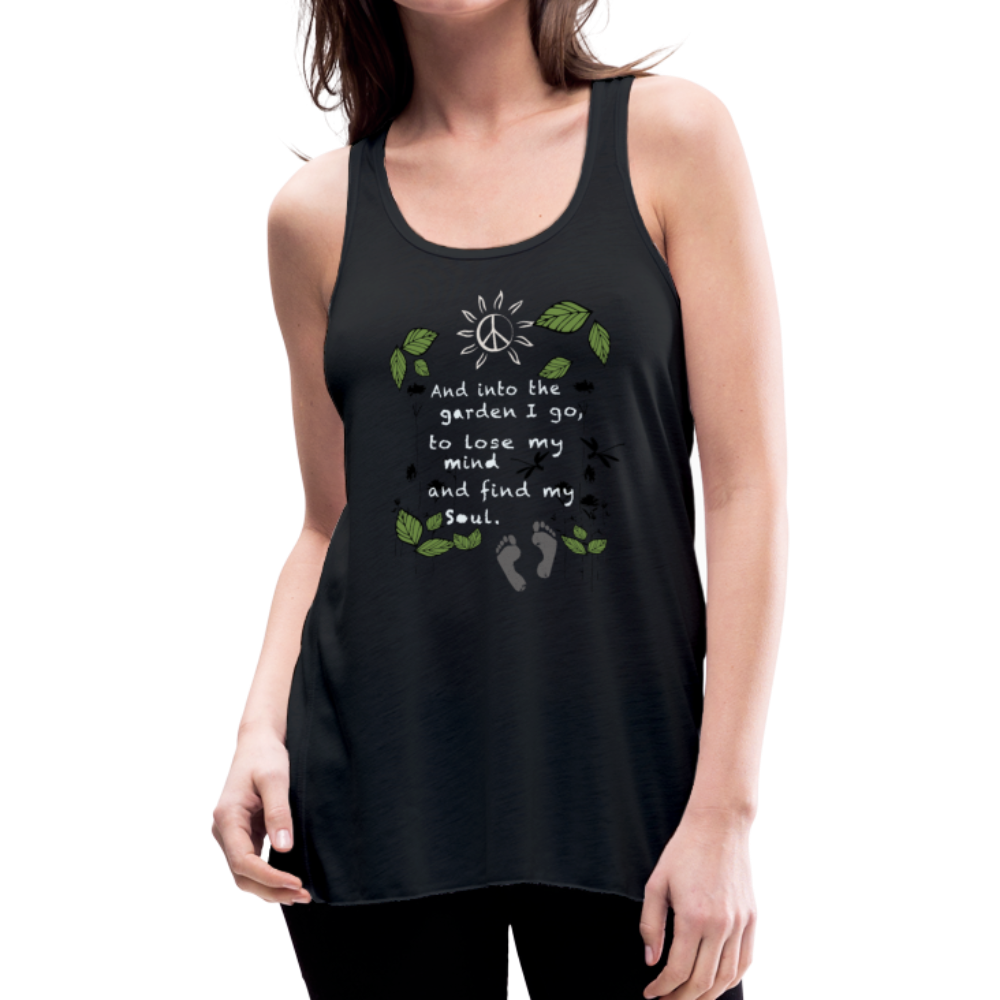 Into The Garden Women's Flowy Tank Top - black