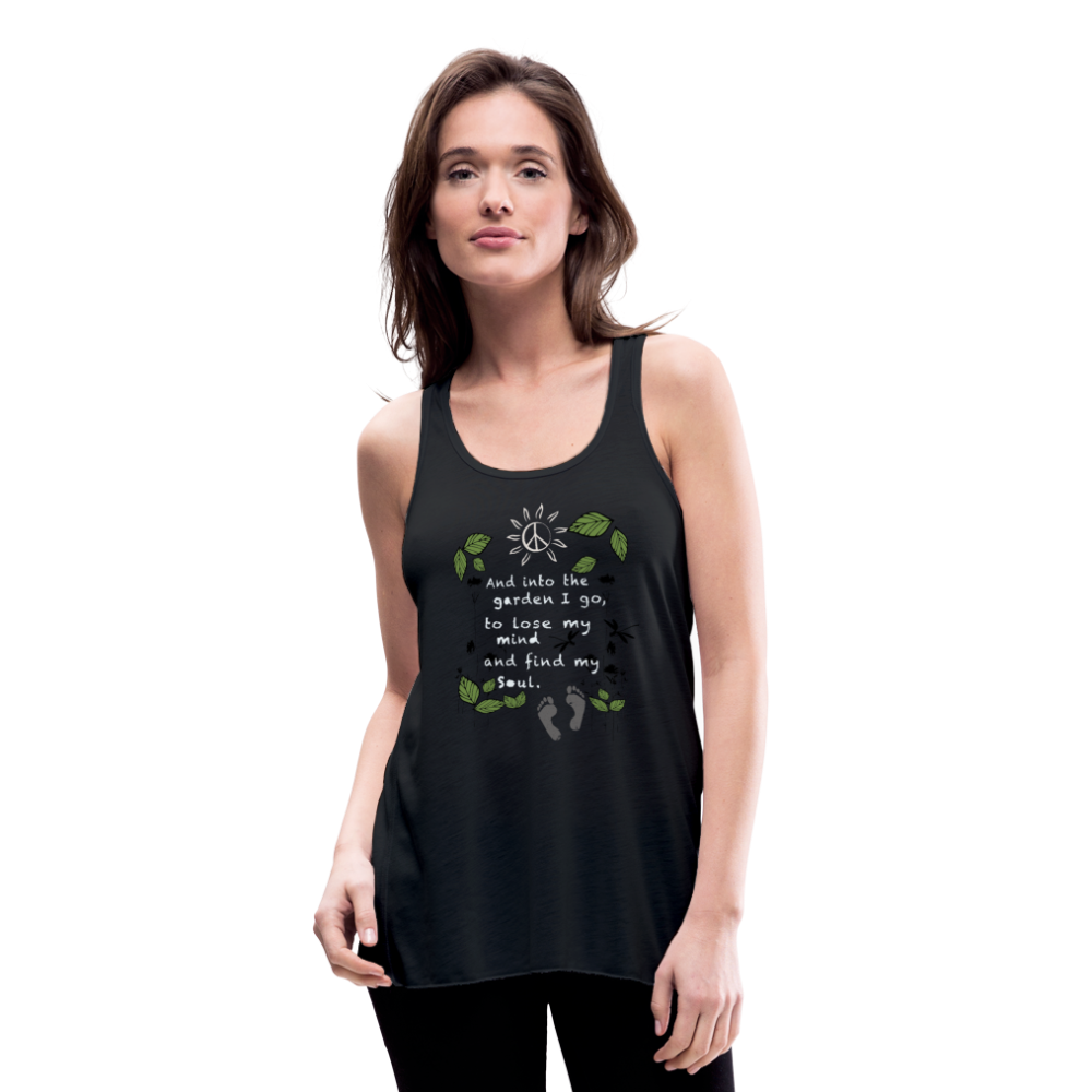 Into The Garden Women's Flowy Tank Top - black
