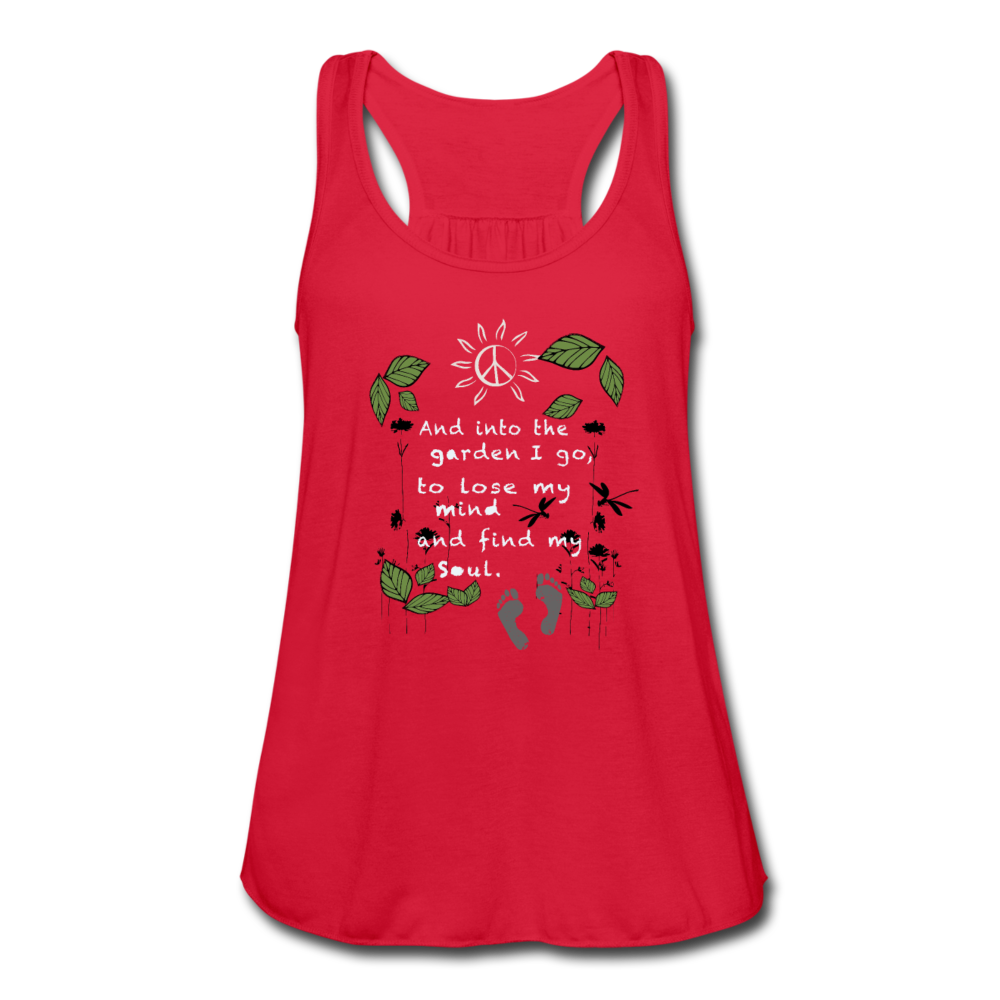 Into The Garden Women's Flowy Tank Top - red