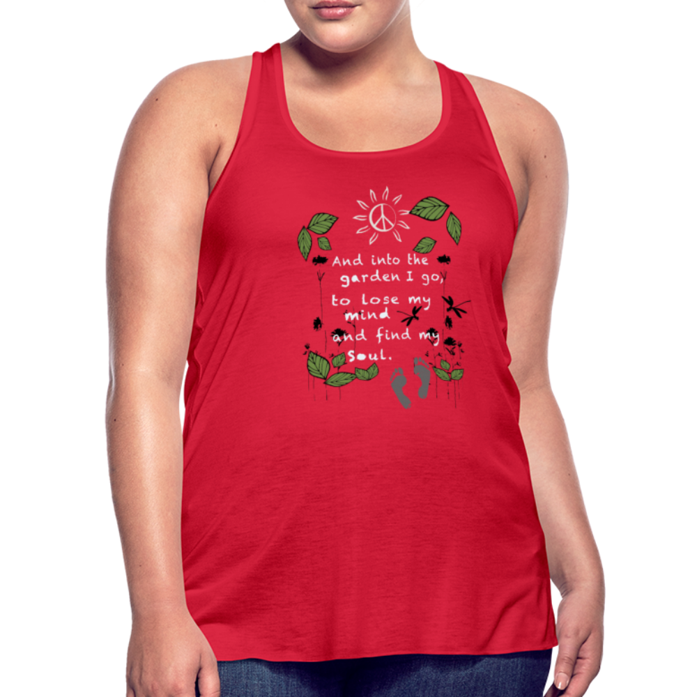 Into The Garden Women's Flowy Tank Top - red