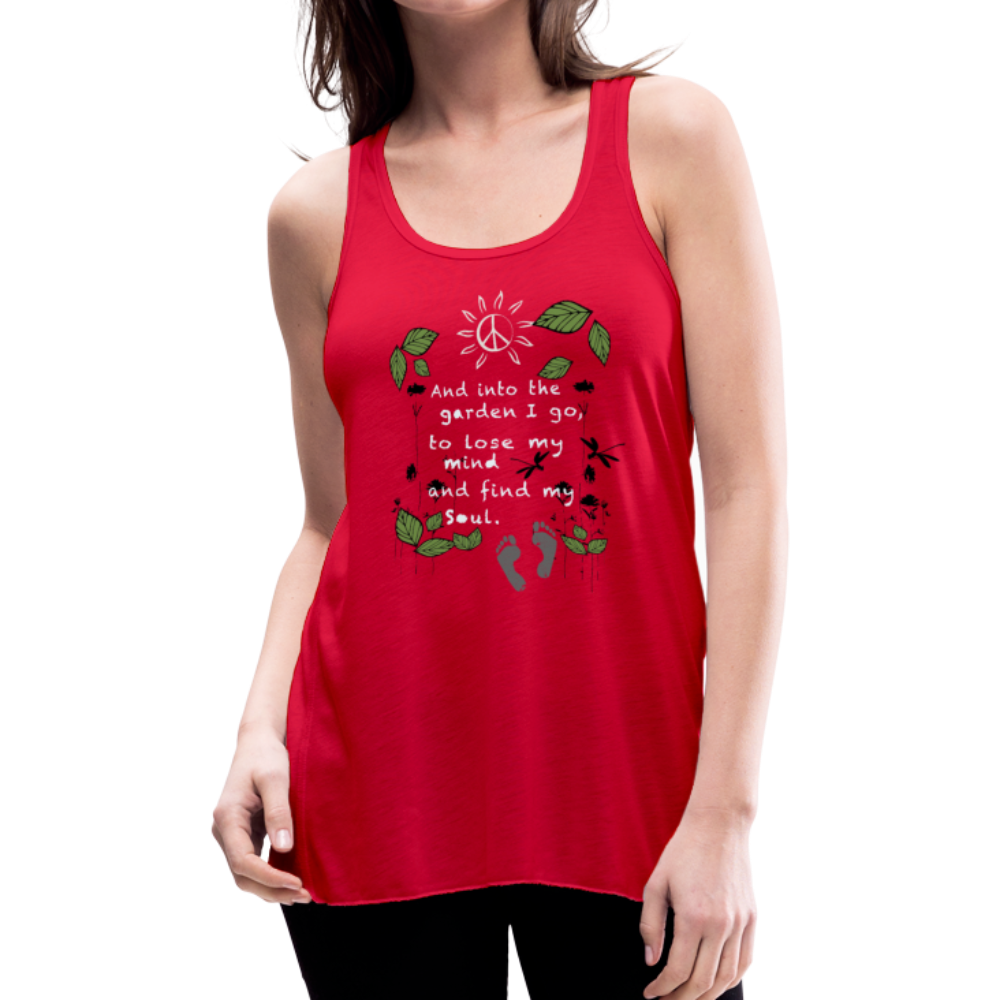 Into The Garden Women's Flowy Tank Top - red