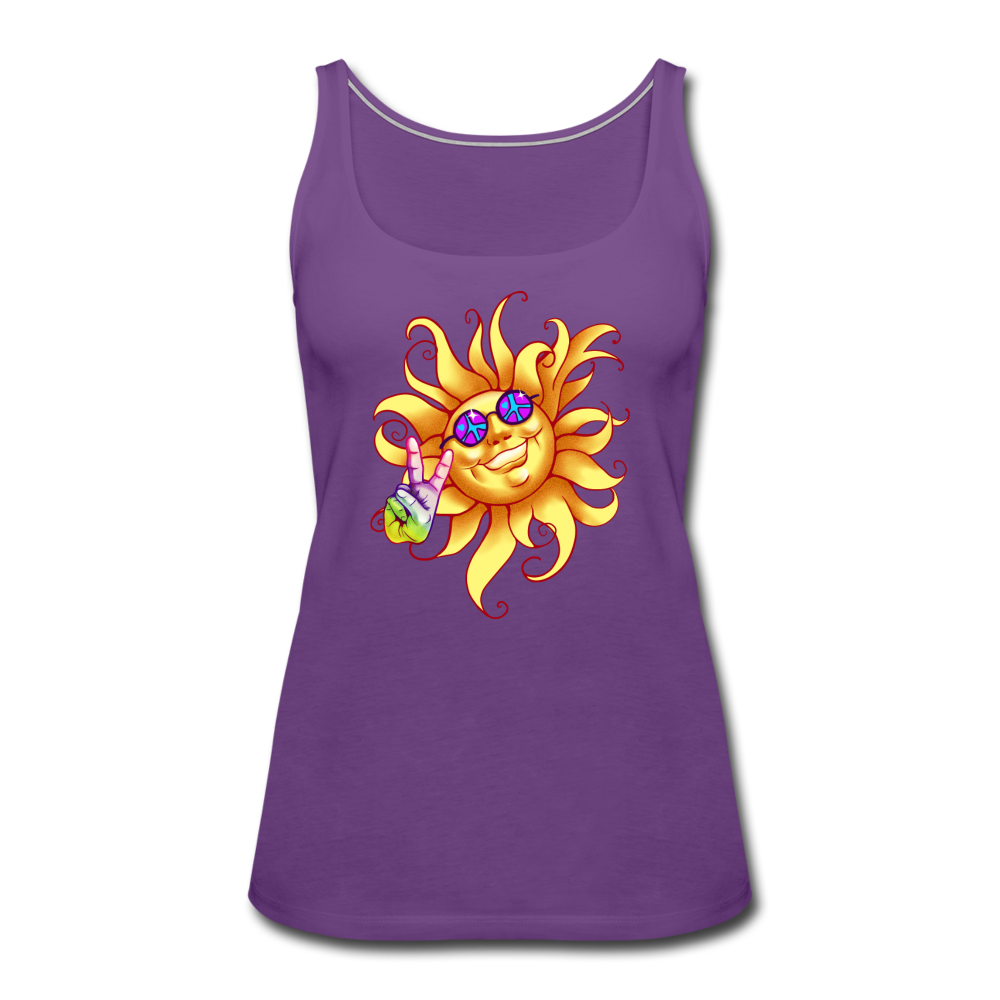 Peace Out - Women’s Premium Tank Top - purple