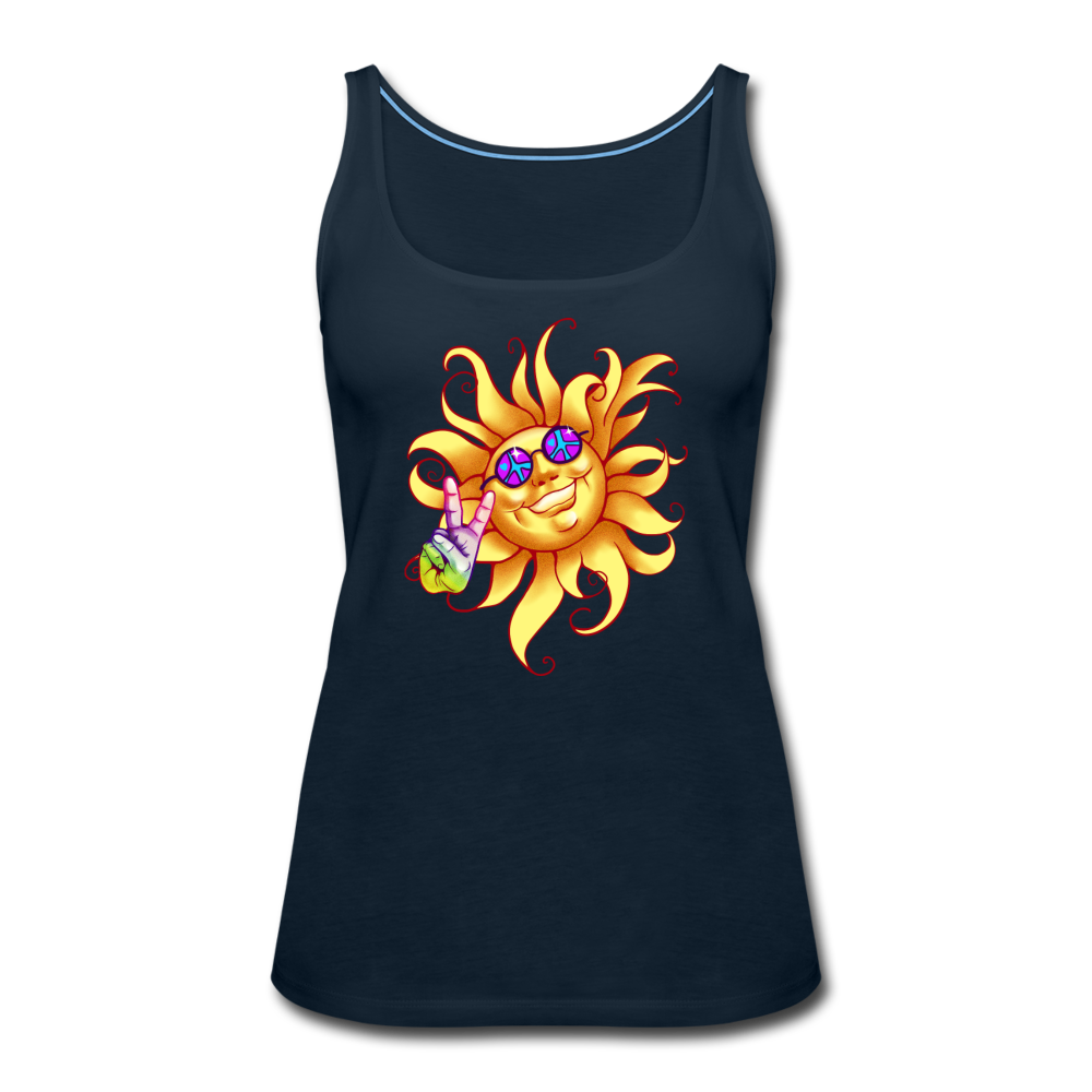 Peace Out - Women’s Premium Tank Top - deep navy