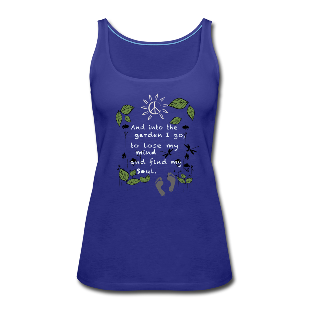 Into The Garden Women’s Premium Tank Top - royal blue