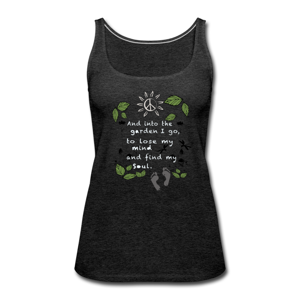 Into The Garden Women’s Premium Tank Top - charcoal gray