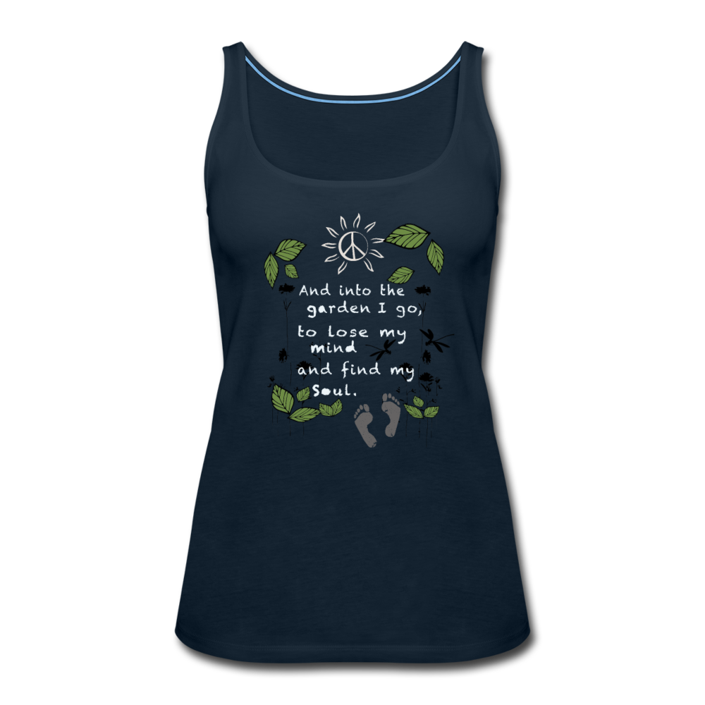 Into The Garden Women’s Premium Tank Top - deep navy