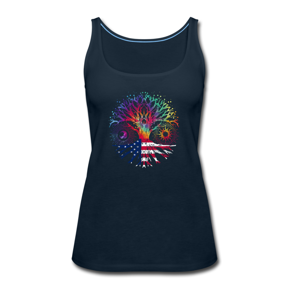 Tree Of Life- Women’s Premium Tank Top - deep navy