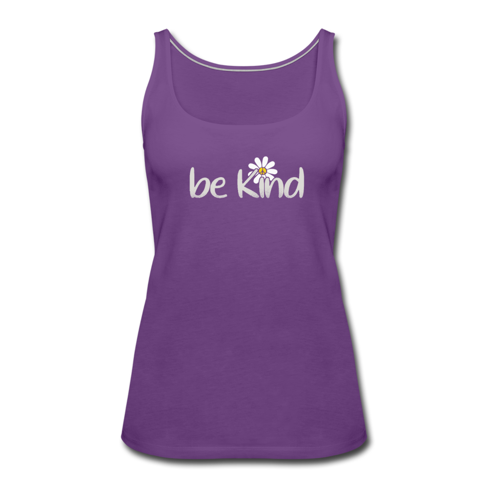 Be Kind Daisy- Women’s Premium Tank Top - purple