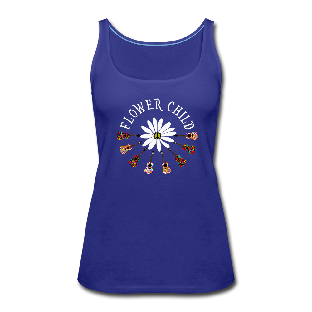 Flower Child- Women’s Premium Tank Top - royal blue