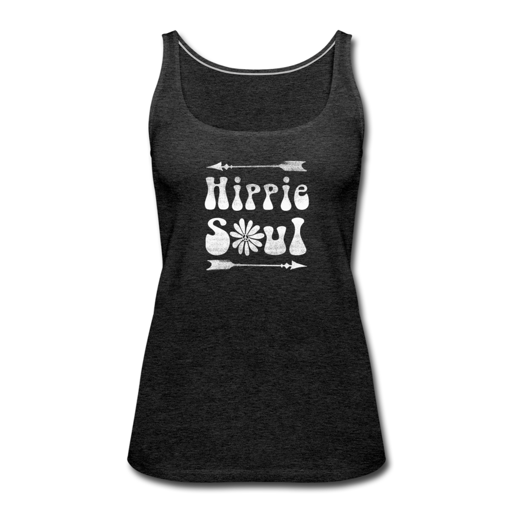 Hippie Soul- Women’s Premium Tank Top - charcoal gray