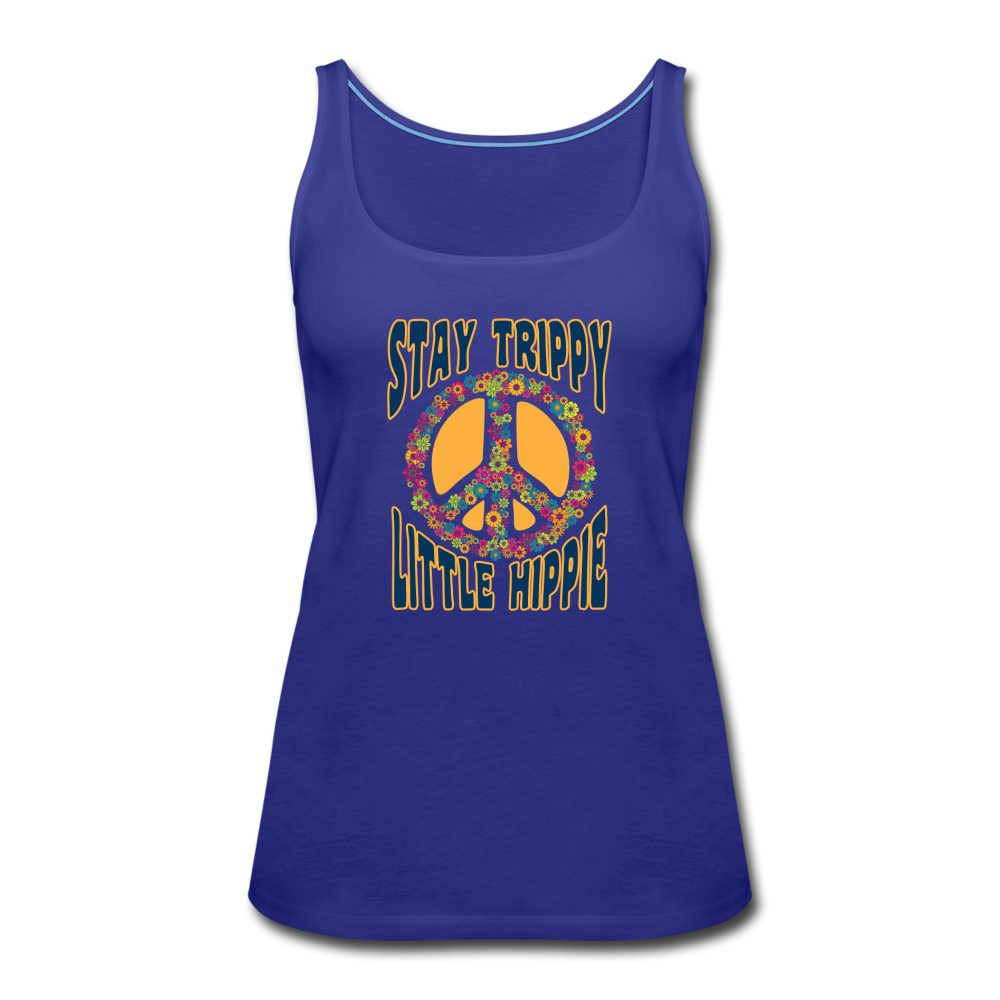 Stay Trippy Little Hippie- Women’s Premium Tank Top - royal blue
