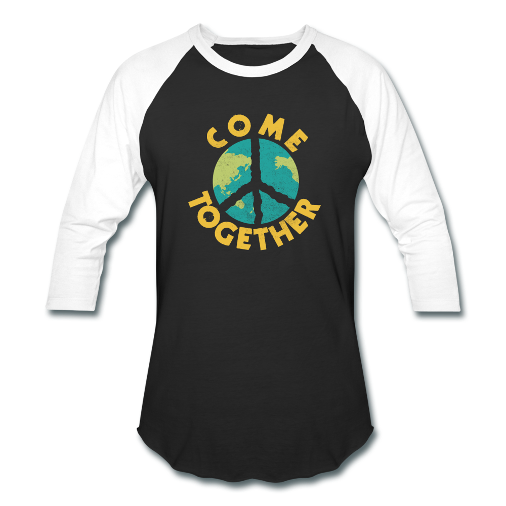 Come Together- Baseball T-Shirt - black/white