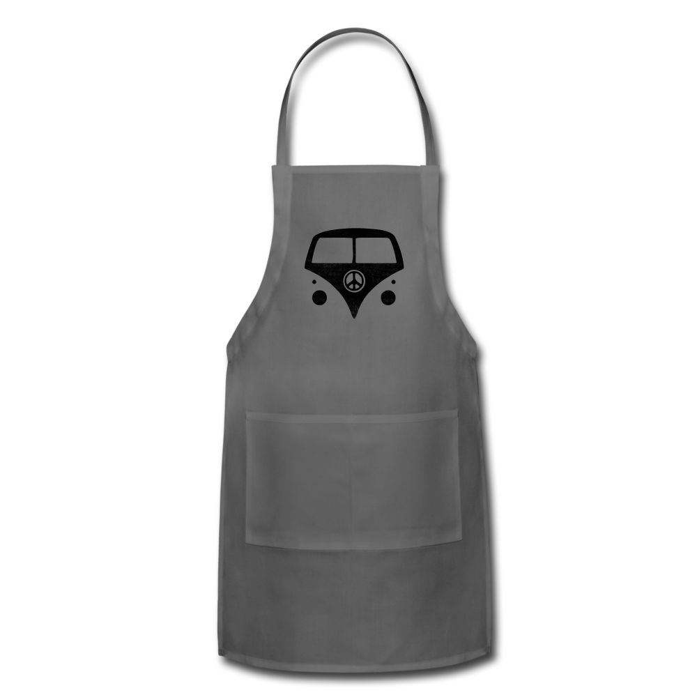 Hippie Van- Adjustable Apron - charcoal