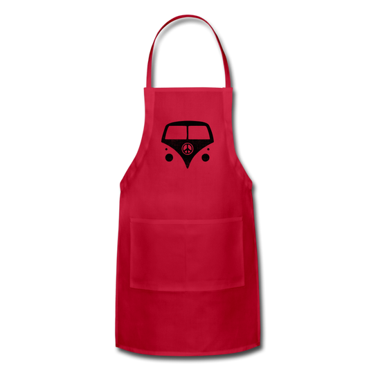 Hippie Van- Adjustable Apron - red