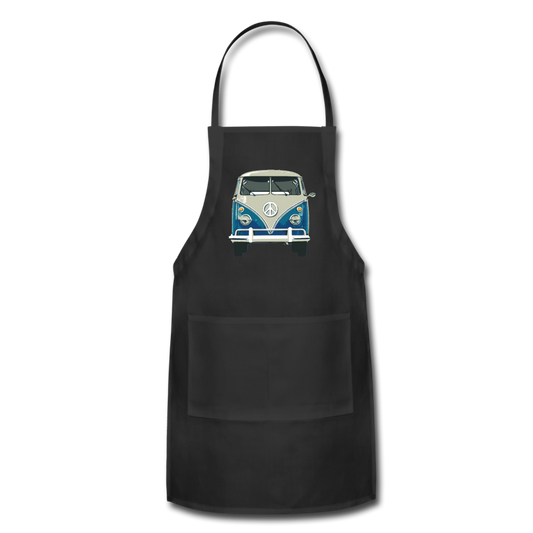 Hippie Van- Adjustable Apron - black