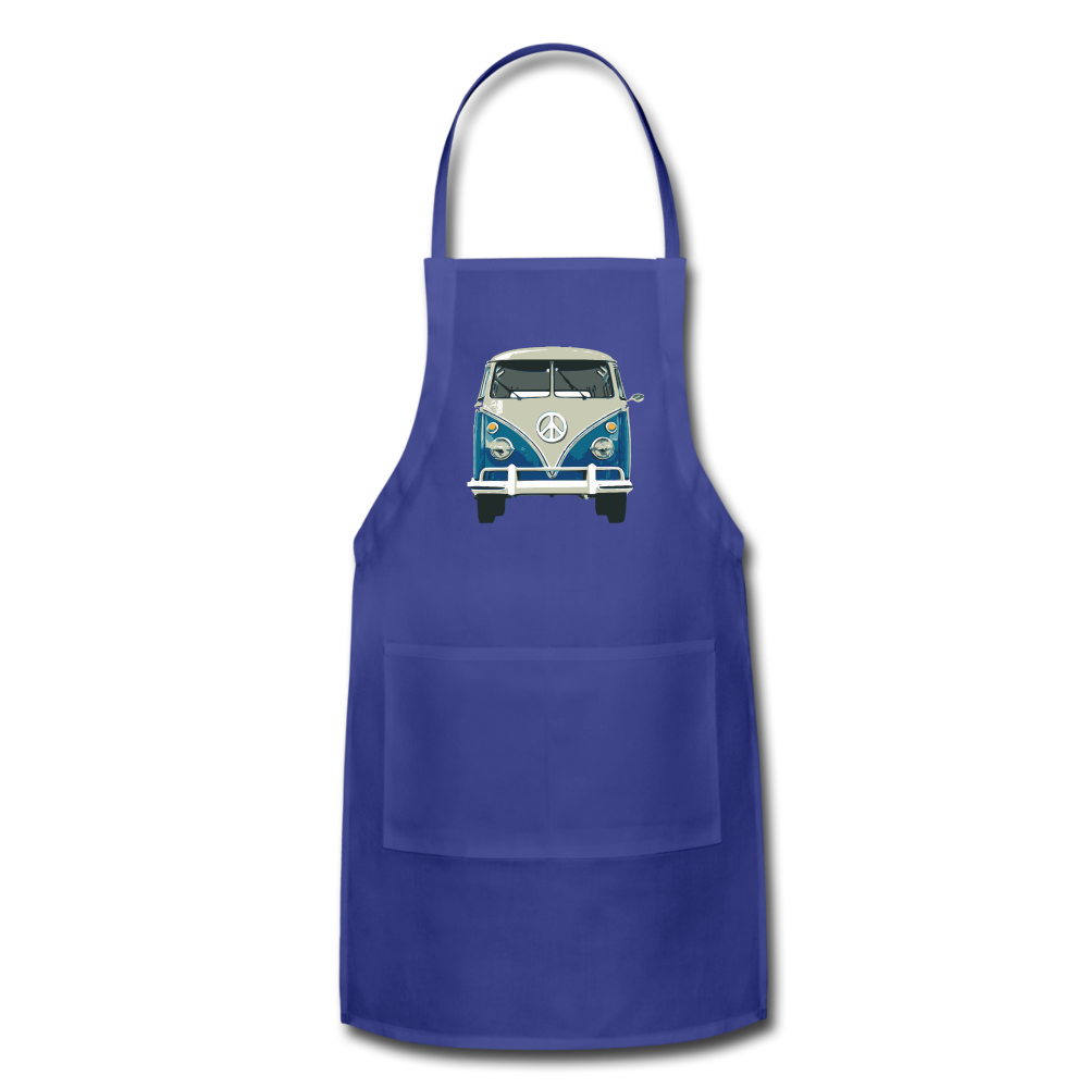 Hippie Van- Adjustable Apron - royal blue