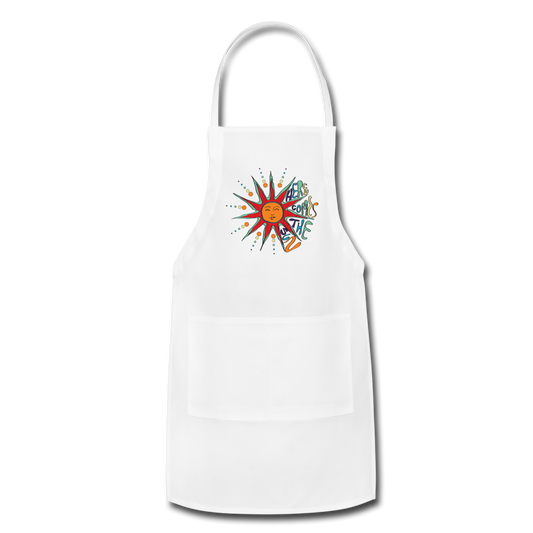 Here Comes The Sun- Adjustable Apron - white