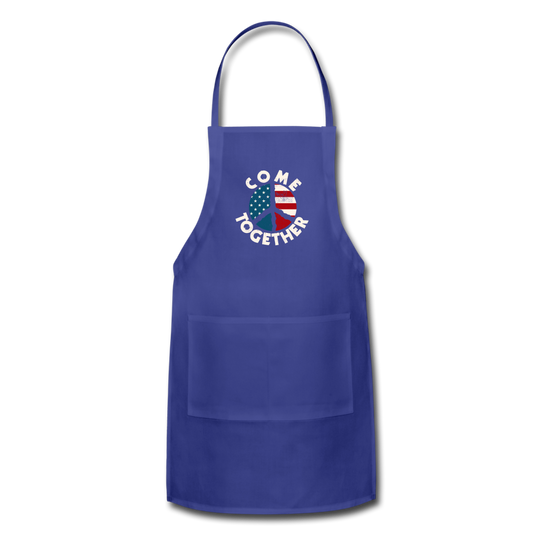 Come Together- Adjustable Apron - royal blue