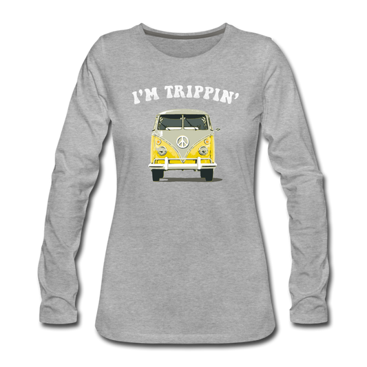 Hippie Van- Women's Premium Long Sleeve T-Shirt - heather gray