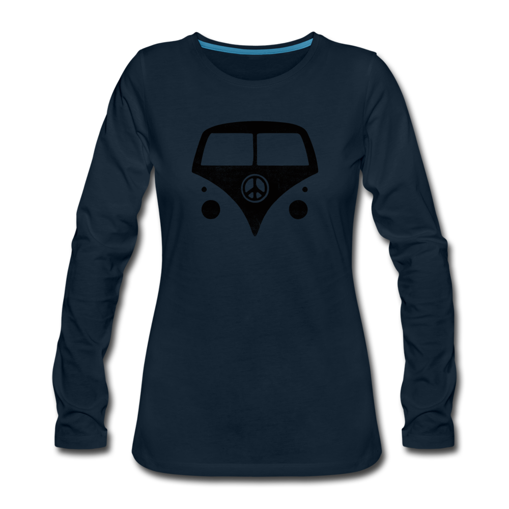 Hippie Van- Women's Premium Long Sleeve T-Shirt - deep navy