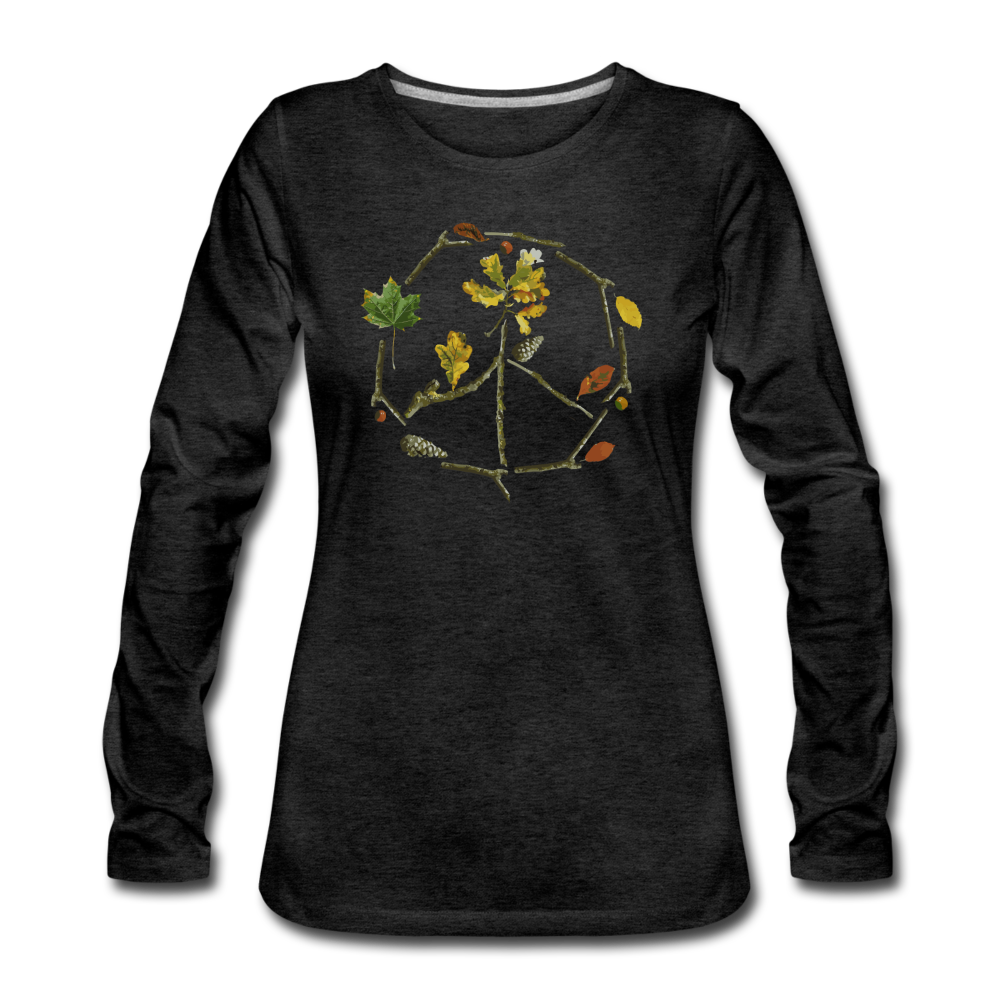 Autumn Leaves - Women's Premium Long Sleeve T-Shirt - charcoal gray