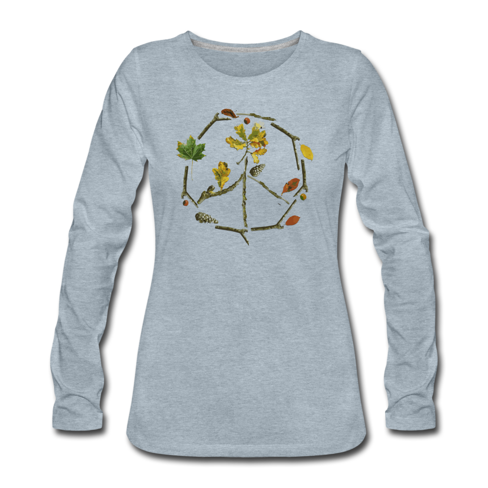 Autumn Leaves - Women's Premium Long Sleeve T-Shirt - heather ice blue