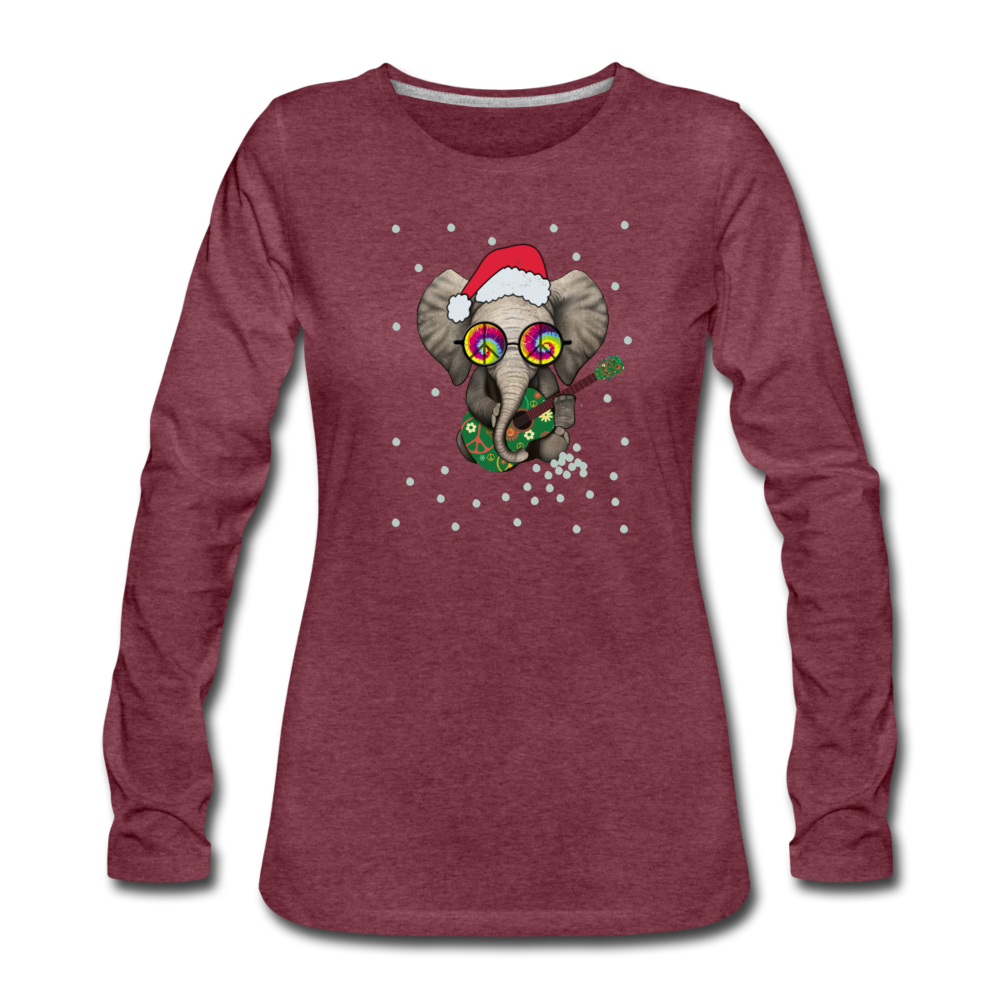 Hippie Elephant Holiday - heather burgundy