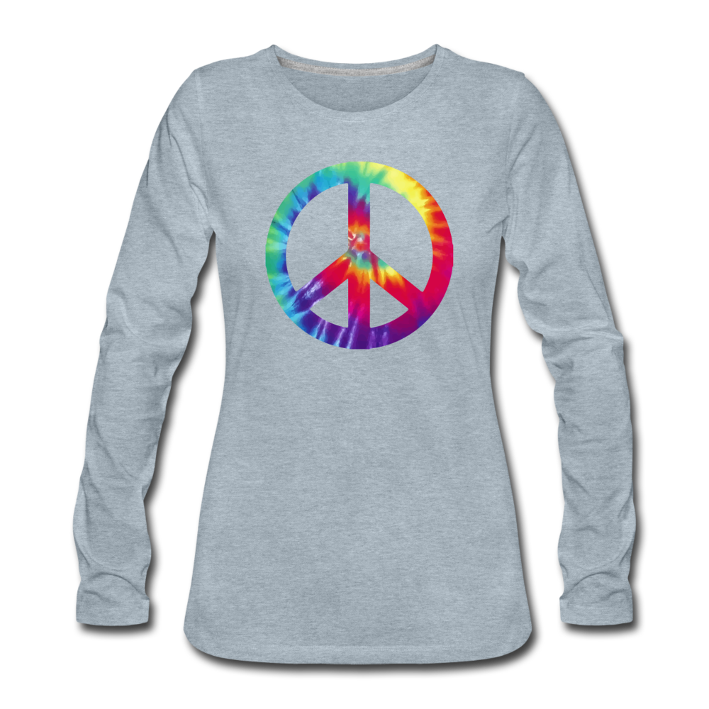 Peace Sign - heather ice blue