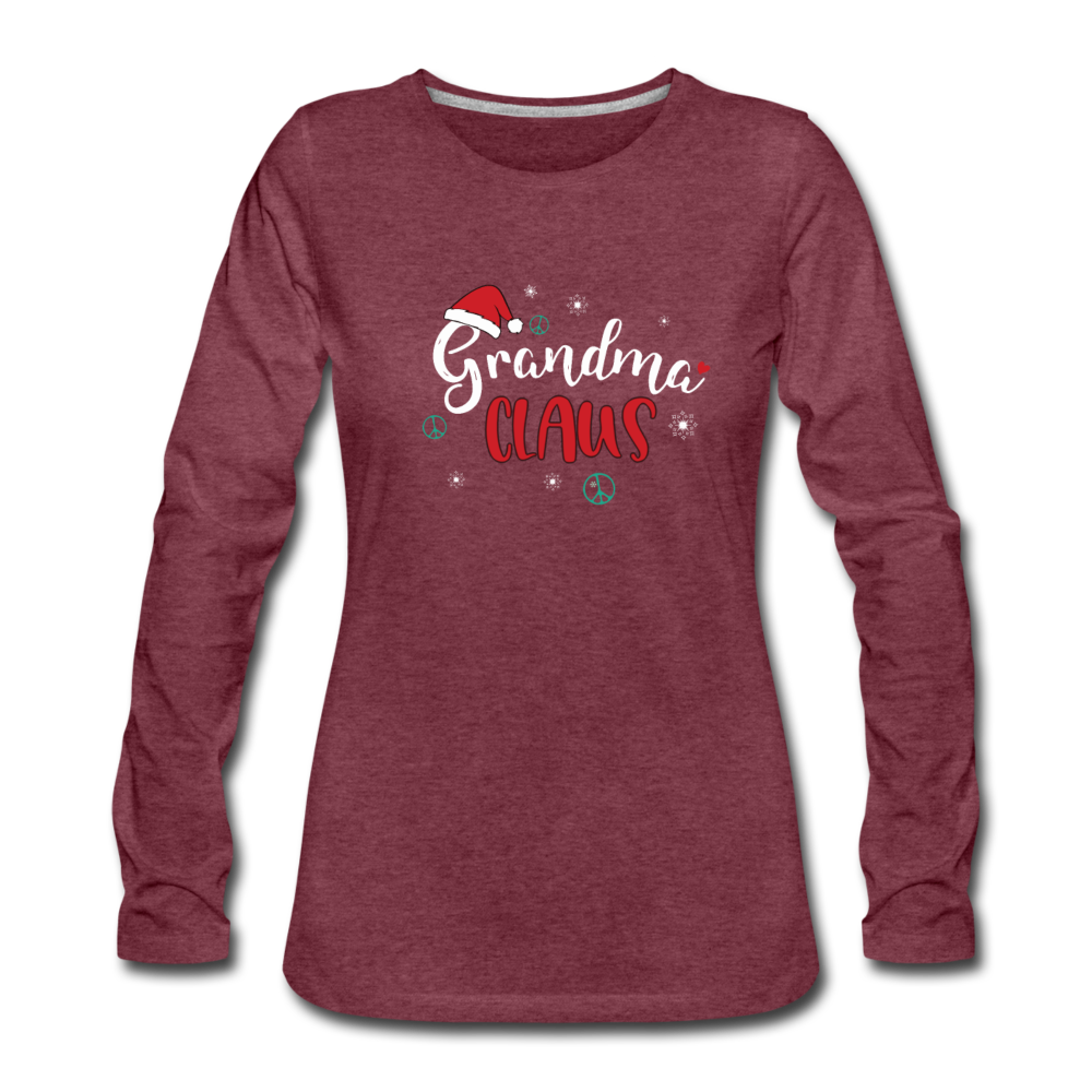 Grandma Claus - heather burgundy