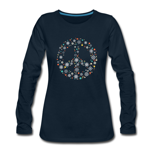 Peace Sign- Xmas - deep navy
