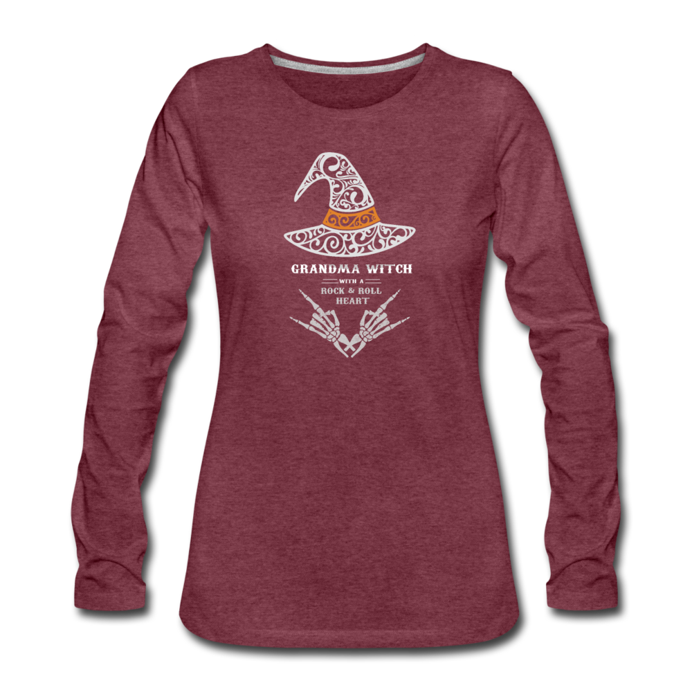 GRANDMA WITCH - ROCK N ROLL HEART - heather burgundy