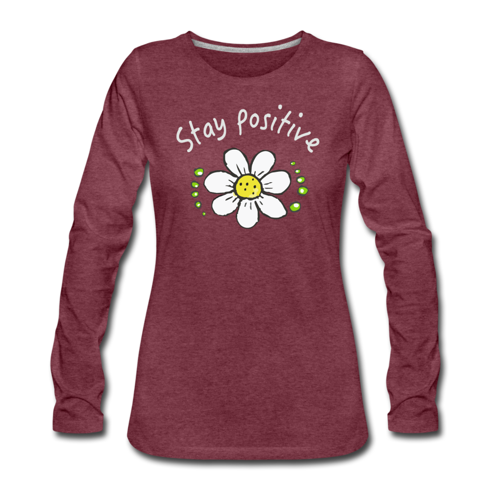 Peace Love- Daisy - heather burgundy